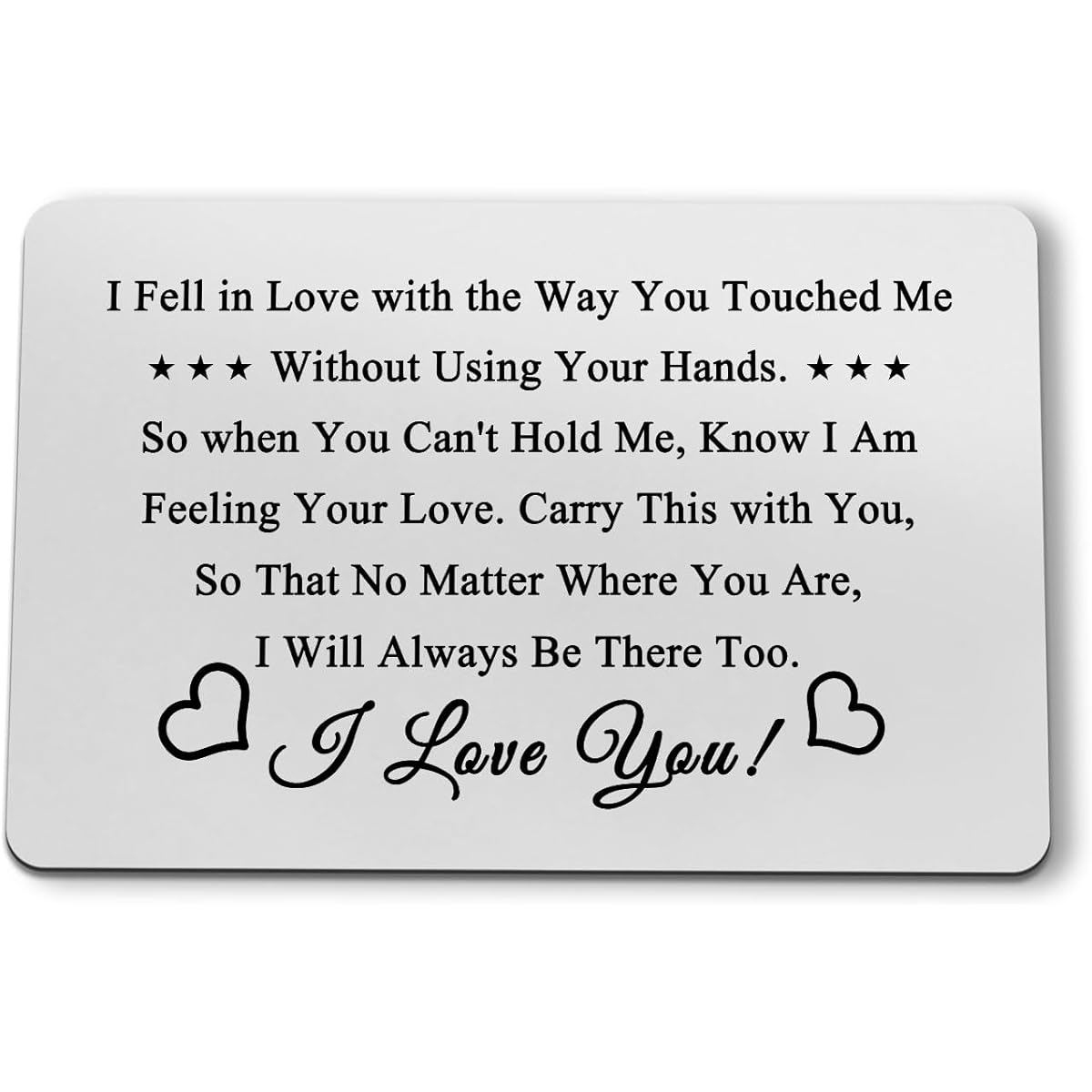 Couple Gifts Boyfriend Girlfriend Anniversary Wallet Card Long Distance Relationship Gifts Husband Gifts Wife Gifts Valentine's Day Christmas Birthday Gifts Deployment Gifts Metal Wallet Card