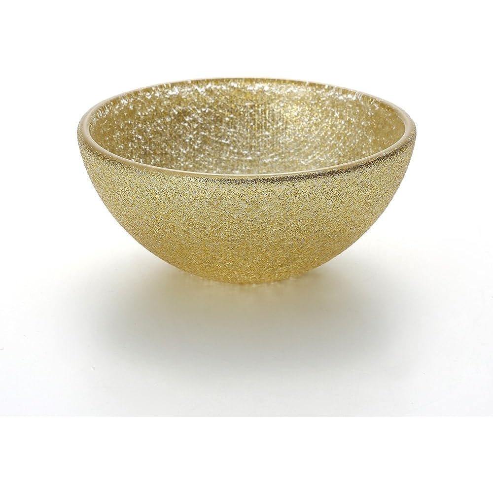 Vetro Felice Bowl Plate Small Bowl Western Tableware New Gold 9cm Set of 6 Happy Glass Glitter 623909S G022