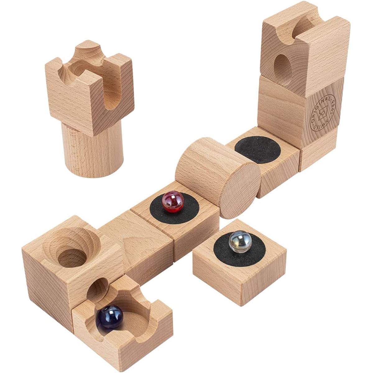 [Cuboro] Cuboro JUMP Add-on Set 222 Ball Path Ball Tower Refill Set Kids Wooden Toys Building Blocks Cuboro Cuboro Blocks Toys [Parallel Import]