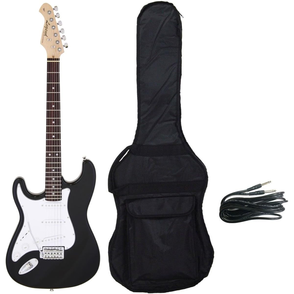 [With case] Legend LST-Z L/H BK (Black) Left Hand Stratocaster Electric Guitar