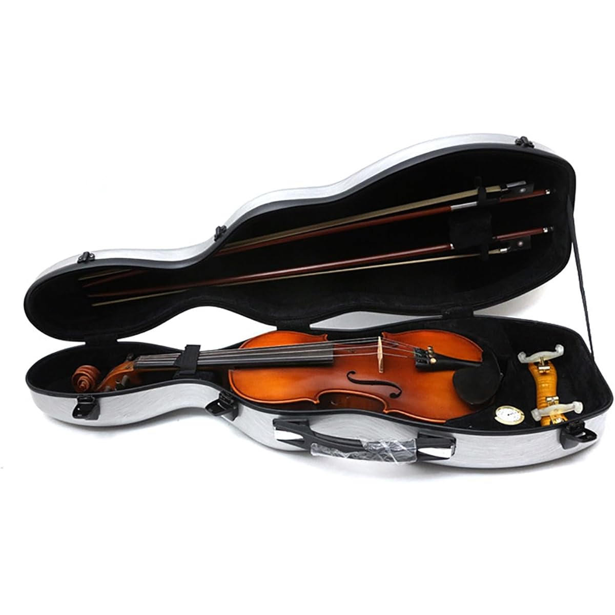 Violin Case Violin 4/4 Carbon Fiber Case Handheld Shoulder Bag Gourd Shaped Violin Storage Case