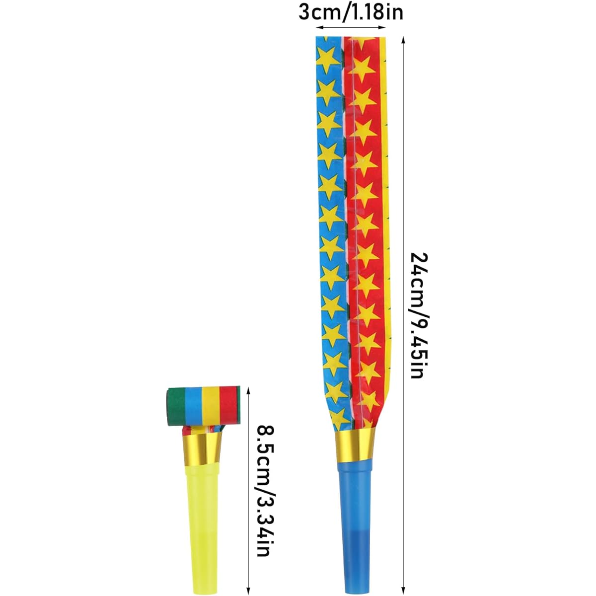 20pcs Blow Horns Noise Makers Funny Party Blowouts for Kids