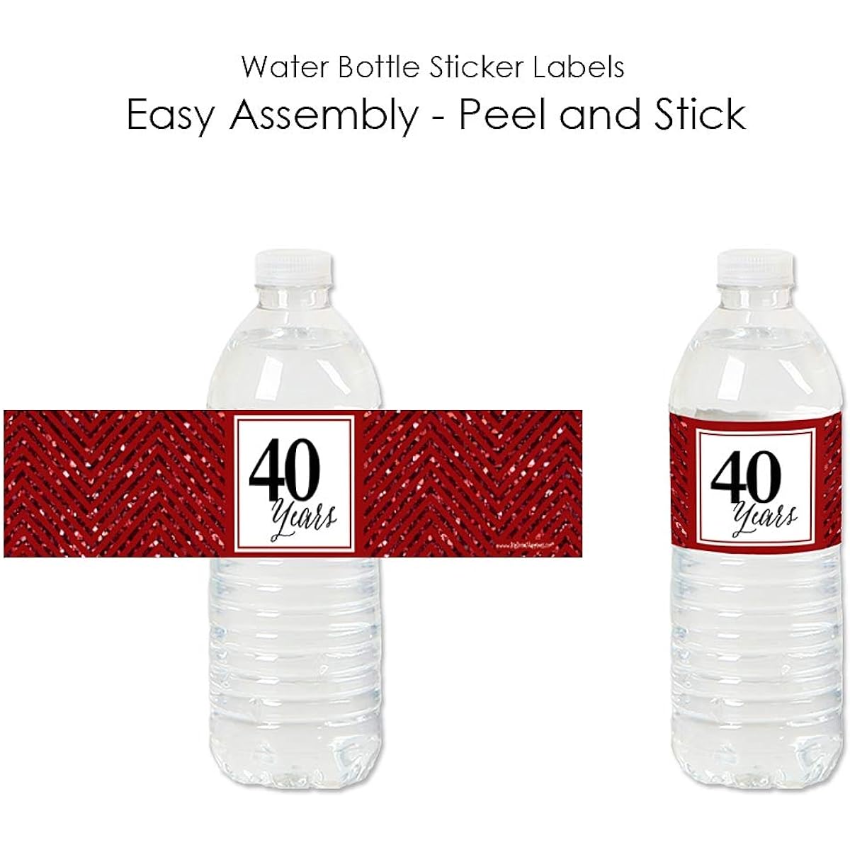 We Still Do - 40th Wedding Anniversary - Anniversary Party Water Bottle Stickers Labels - Set of 20