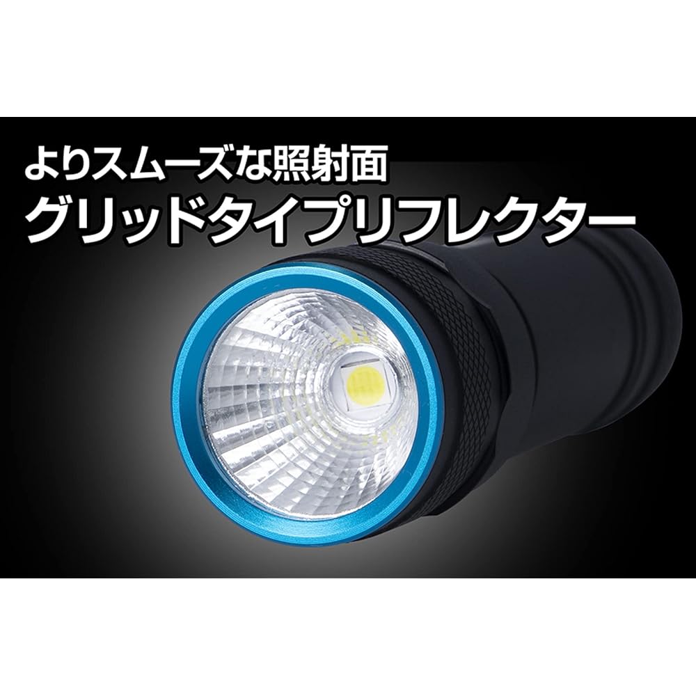 GENTOS Flashlight LED Light AA Battery Operated 390 Lumens K-FORCE Series KF-H132DB Handy Light Flashlight