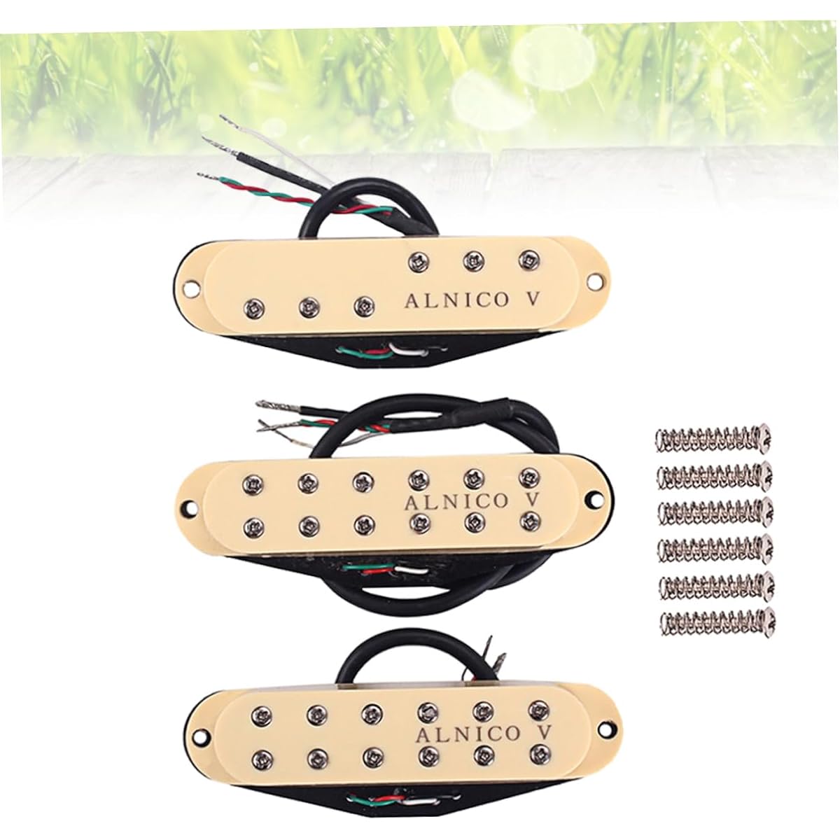 VICASKY 2 Guitar Pickup Alnico 5 Pickup Alnico V Pickup Single Coil Milky Yellow