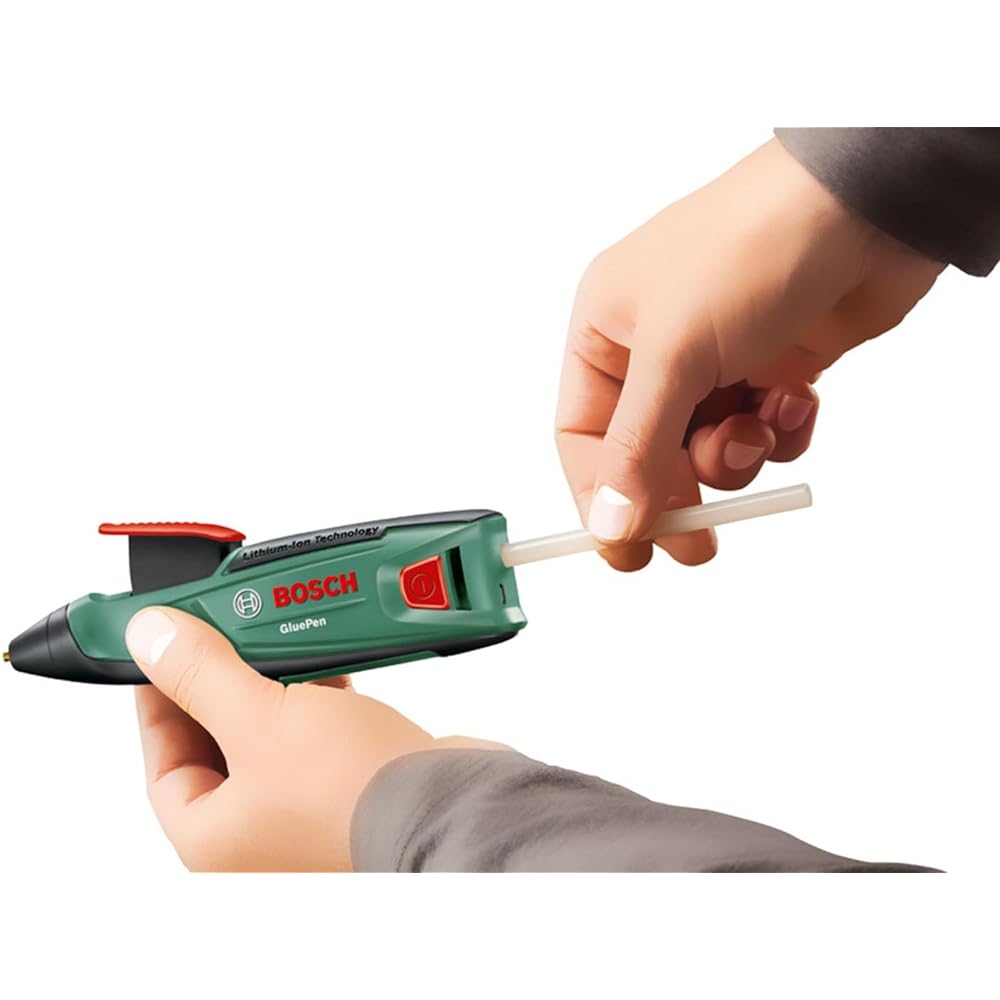 BOSCH Cordless Glue Gun (4 clear glue sticks included as standard, charger included) GLUEPEN