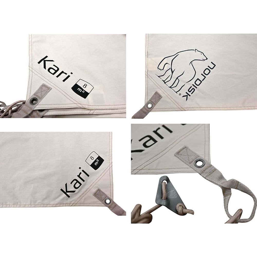 NORDISK Camping Tarp Set Sunshade KARI 8 BASIC COTTON TARP Waterproof Compact 242040