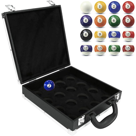 HelloCreate Billiard Ball Storage Box Snooker Billiard Ball Storage Box Pool Carry Case Accessories with Carry Handle