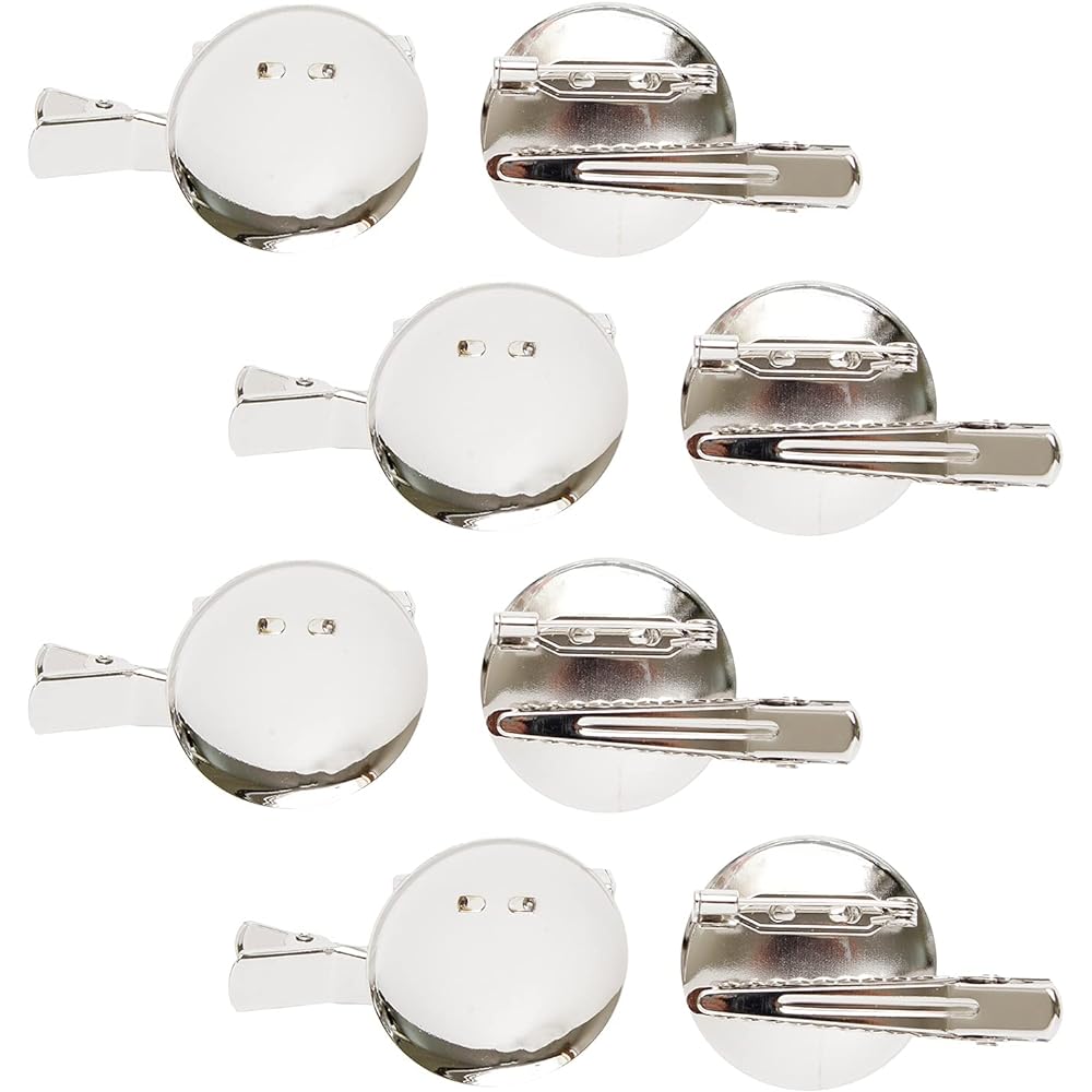 Nippon Chuko NBK corsage clip with stand φ27mm 100 pieces Silver KE216-100