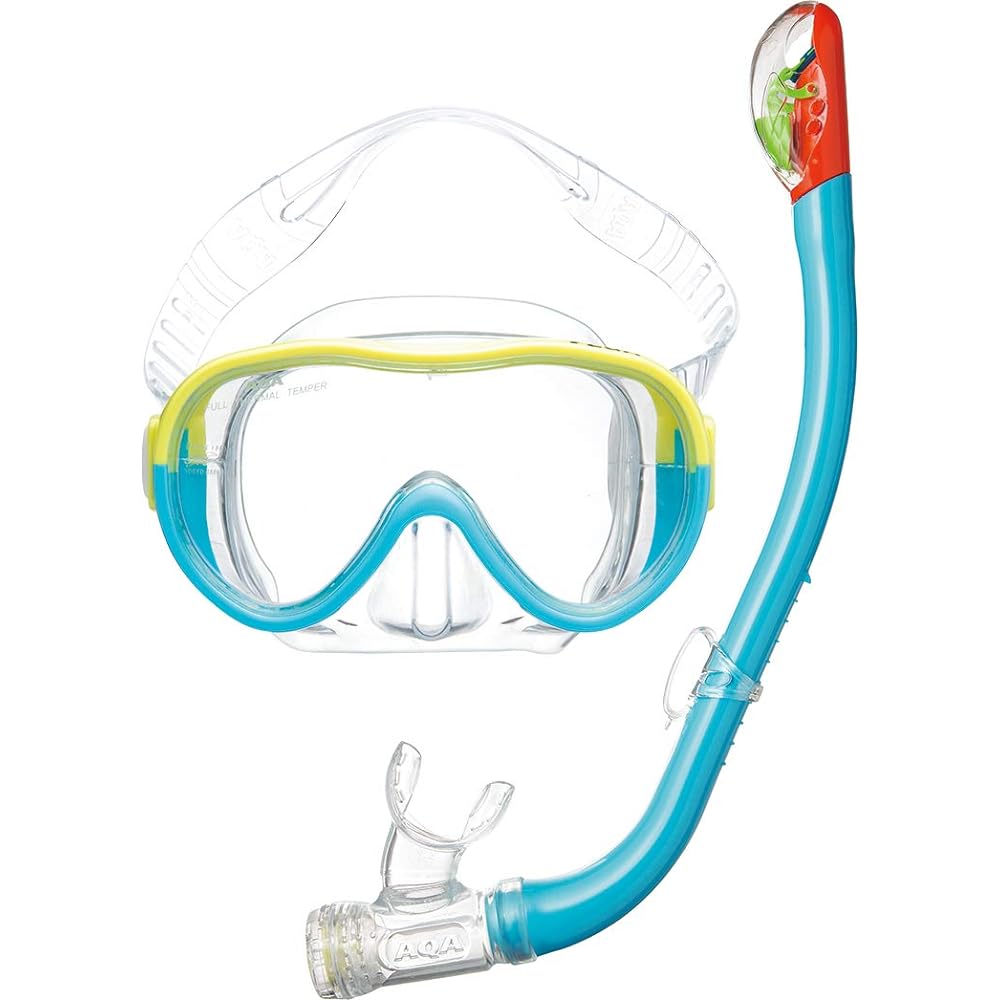 AQA Women's Marine Sports Mask & Snorkel 2-Piece Set Vega Light & Sammy Dry Special KZ-9077N