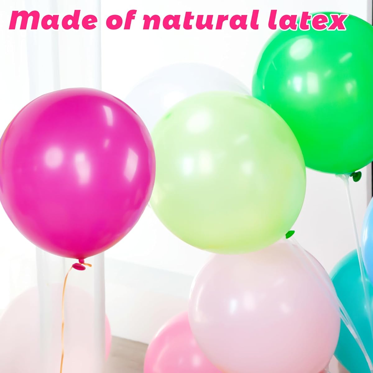 MCPINKY Rainbow Balloon Pack Party Balloons Bulk 12" Latex Balloons Garland Arch for Kids Birthday Wedding Anniversary Celebration 16 Colors