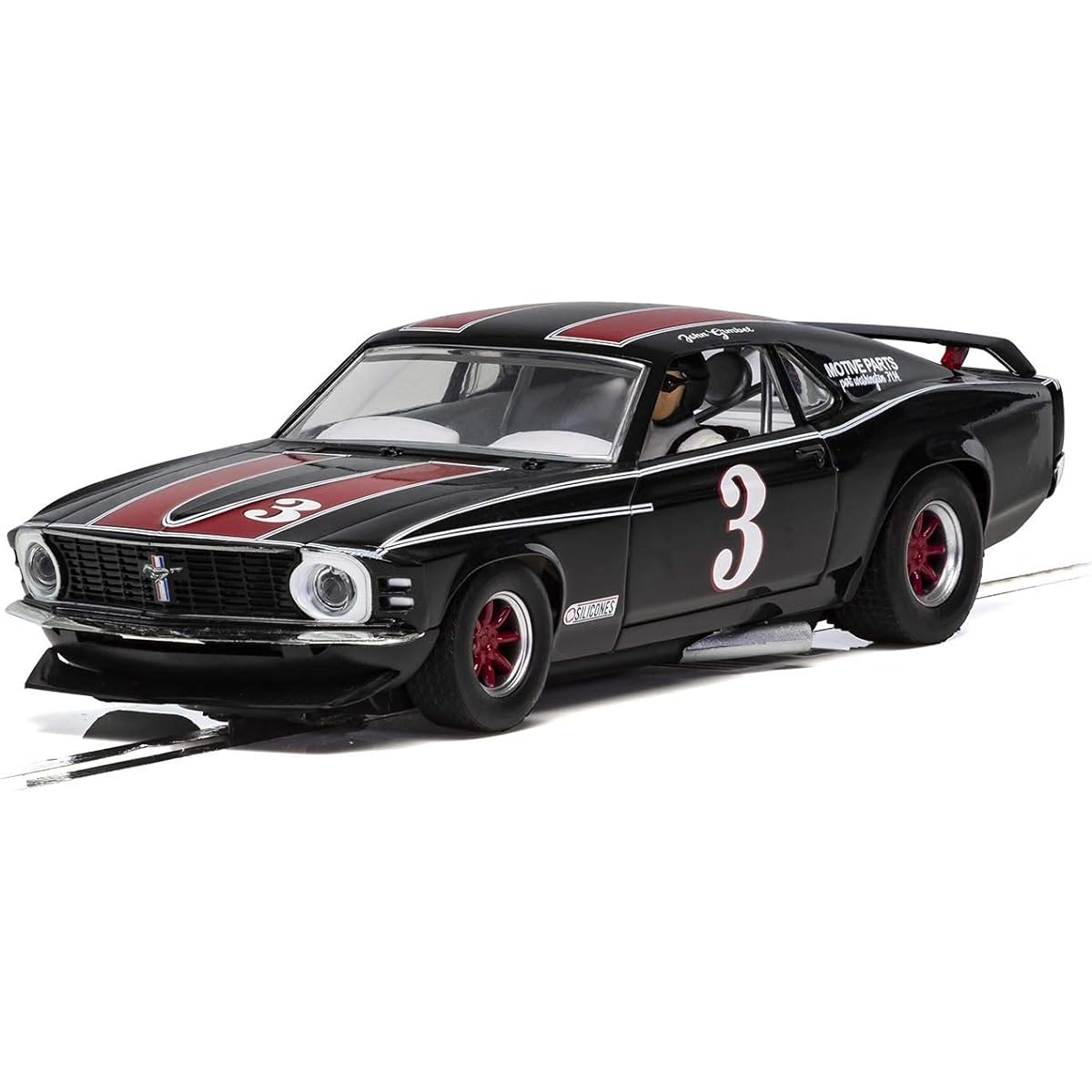 Scalextric Ford Mustang Trans AM 1972 John Gimbel 1:32 Slot Race Car C4014
