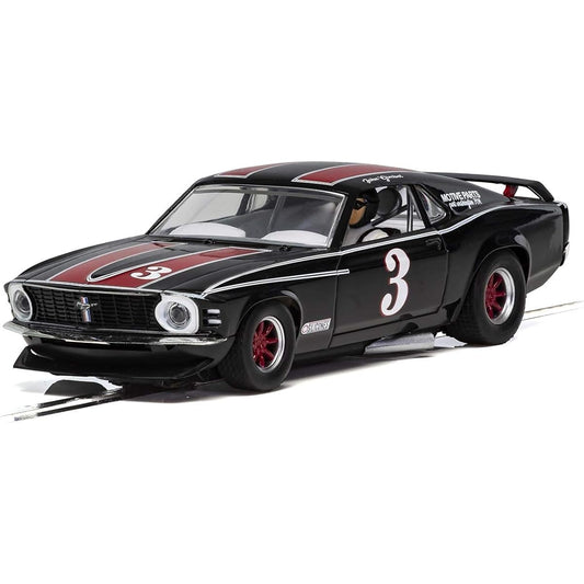 Scalextric Ford Mustang Trans AM 1972 John Gimbel 1:32 Slot Race Car C4014