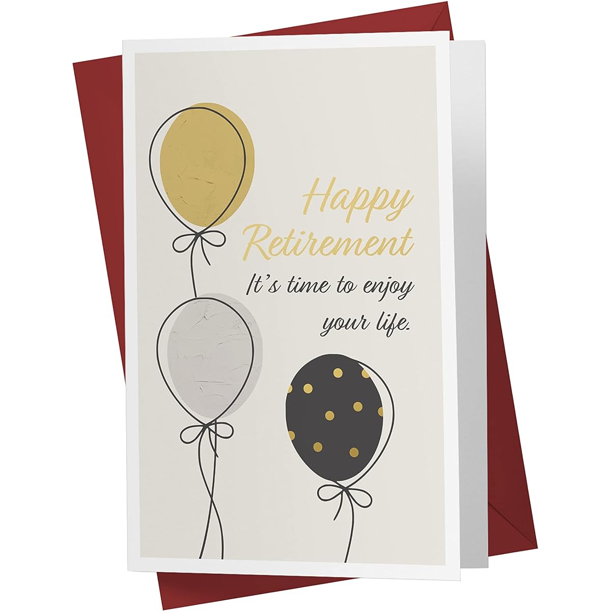 Sweet Retirement Card for Him Her - Perfect Card for Mom, Dad, Uncle, Auntie - Ideal Friend Coworker Retirement Card - Karto - Retirement Balloon