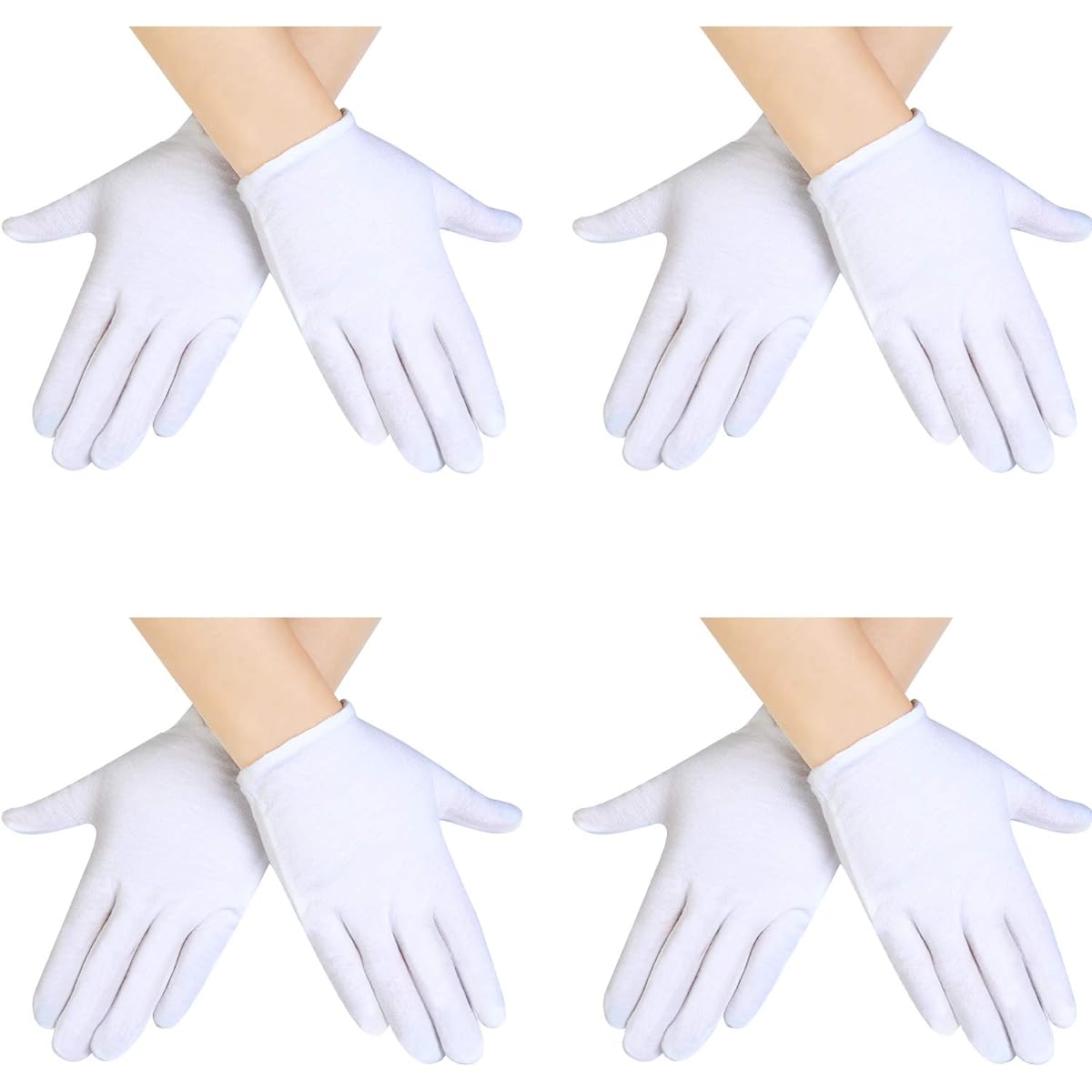 Kids Costume Gloves Dress Gloves Wrist Formal Gloves for Boys and Girls White