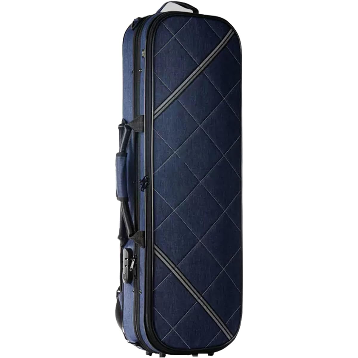 , 4/4 Full Size Violin Hard Case with Hygrometer, Portable Lightweight Violin Case Backpack, Violin Backpack Oxford Cloth, Violin Bag for Violinists, with Adjustable Shoulder Strap, Carry-On, Waterproof and Rainproof, Musical Instrument Accessories, Blue
