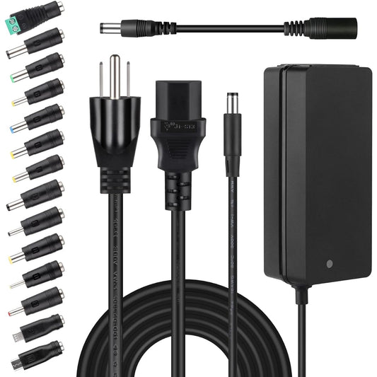 Auplf 12V 5A Power Supply AC/DC Adapter UL Certified AC 100V-240V to 12 Volt Power Converter Transformer with 14DC Chip US Plug 12 Volt 5 Amp Power Adapter for LED Strip Monitor Security