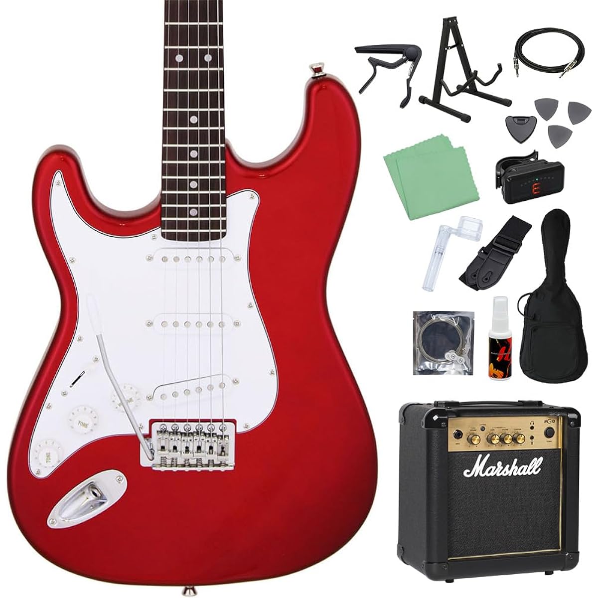 LEGEND LST-Z L/H CA Electric Guitar Beginner 14-piece Set [Includes MG10] Left-handed Legend