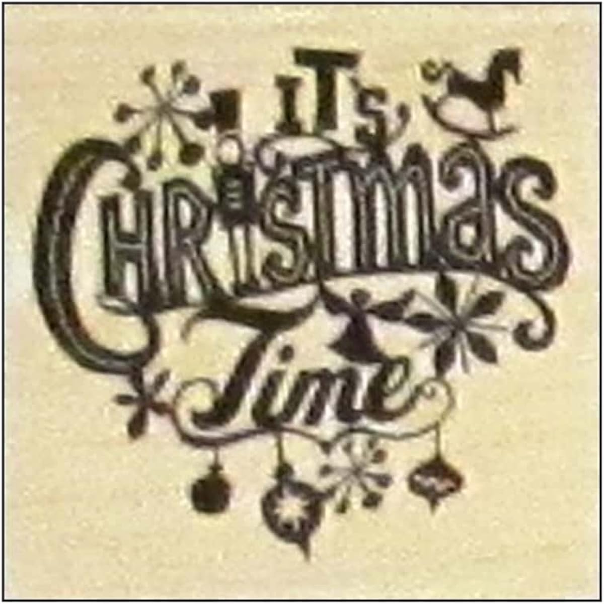 Inkadinkado Christmas Mounted Rubber Stamp, 7cm by 19cm , It's Christmas Time