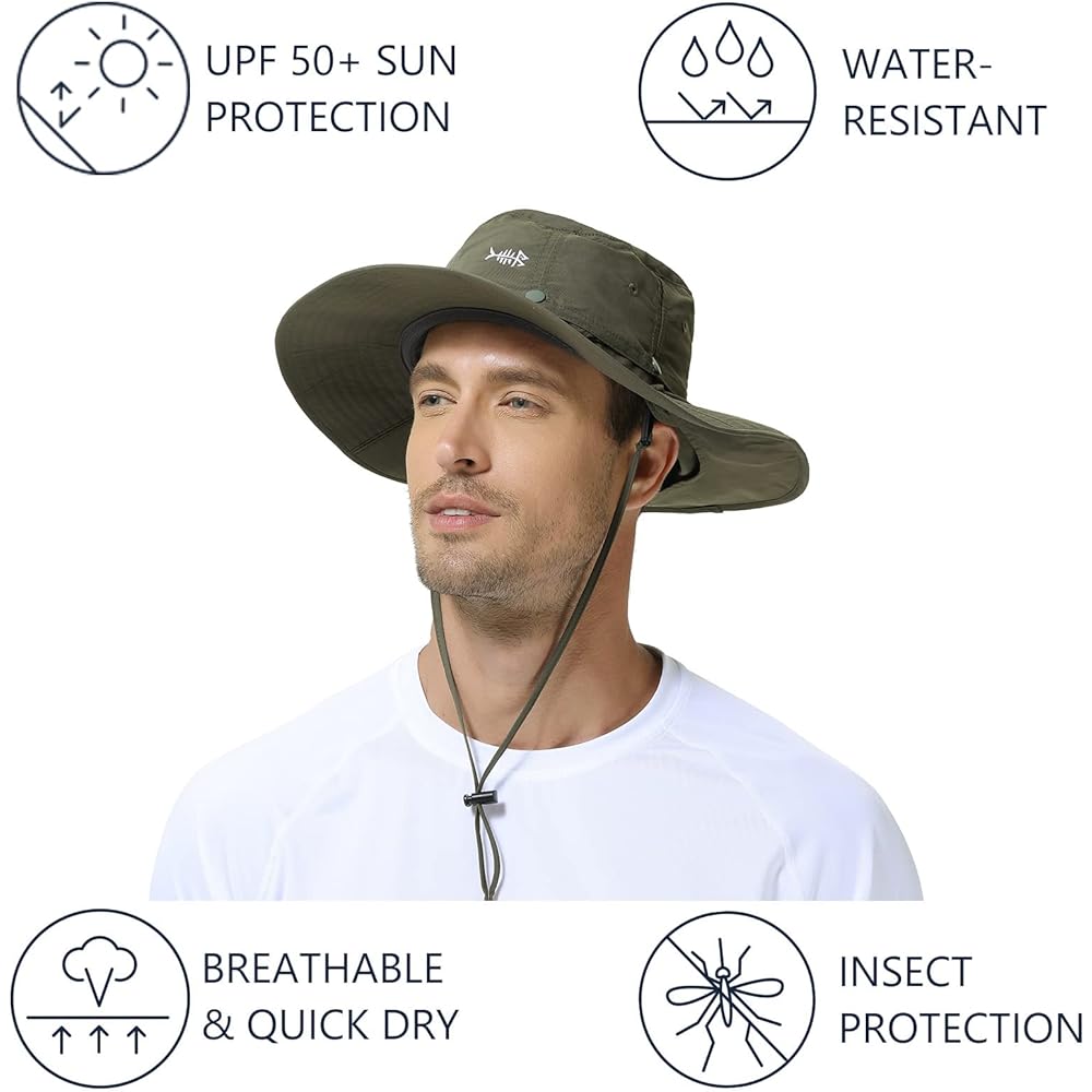 [Bassdash] Bassdash Bug Proof Hat, Insect Repellent, Wide Brim, Fishing Hat, Includes Sunshade Cloth, Hat with Net, Unisex