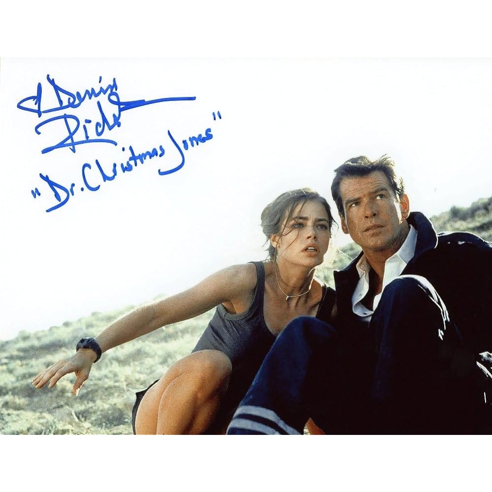 Denise Richards Hand Signed + Dr. Christmas Jones Additional Ink 8x10 Poster JSA Certificate of Authenticity Seed Stars Certificate of Authenticity 007 Bond Girl James Bond