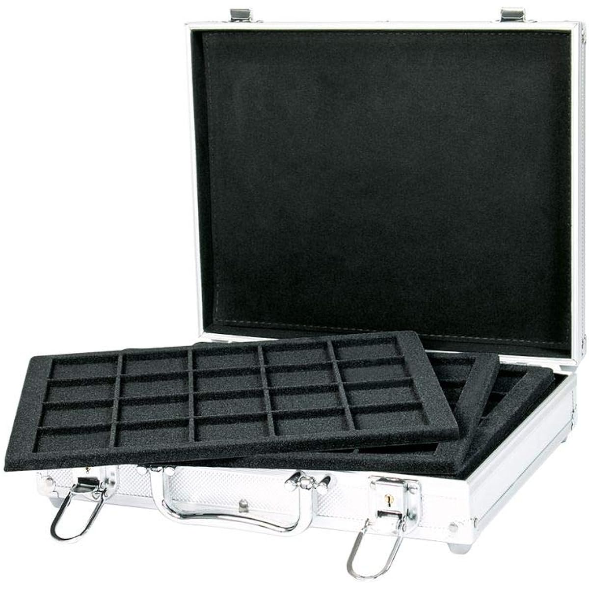 Lindner S2307-S2120CE ALU coin case for 120 coins/coin capsules UP TO Ø 47 mm