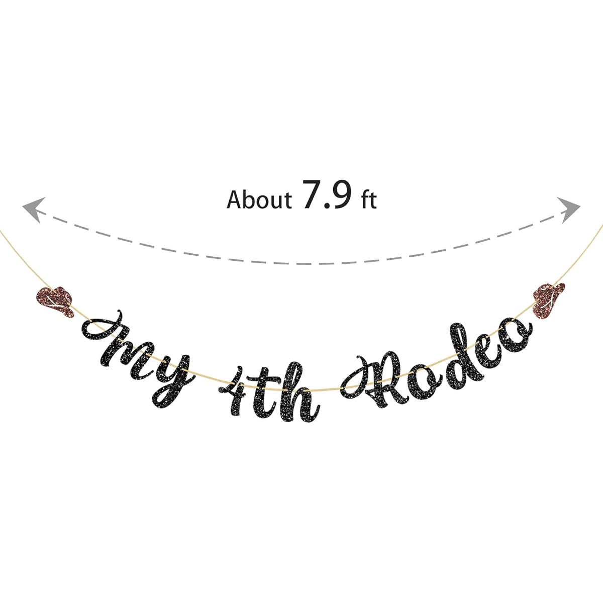 Halawawa My 4th Rodeo Banner, Mexican Theme 4th Birthday Party Decorations Banner for Little Cowboy Cowgirls, Wild West 4th Birthday Party Supplies
