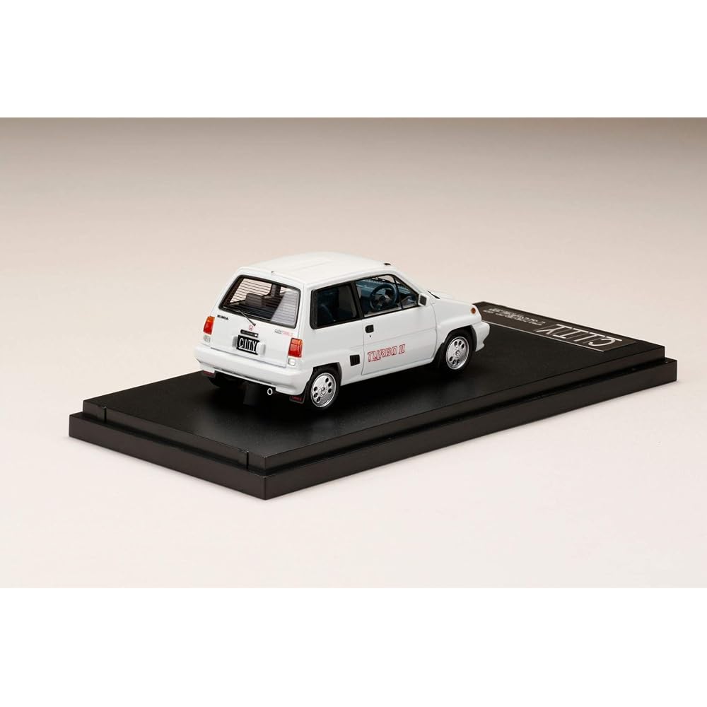 MARK43 1/43 Honda CITY TURBO II Genuine option wheel equipped car Greek white finished product PM43139AW