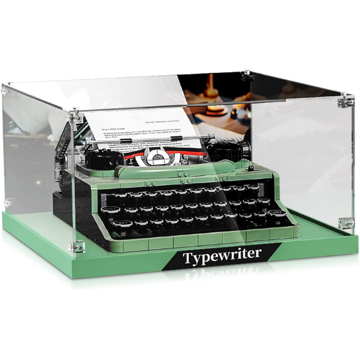 PIPART Acrylic Display Case for Lego 21327 Ideas Typewriter, Display Case Only, Lego Model Not Included