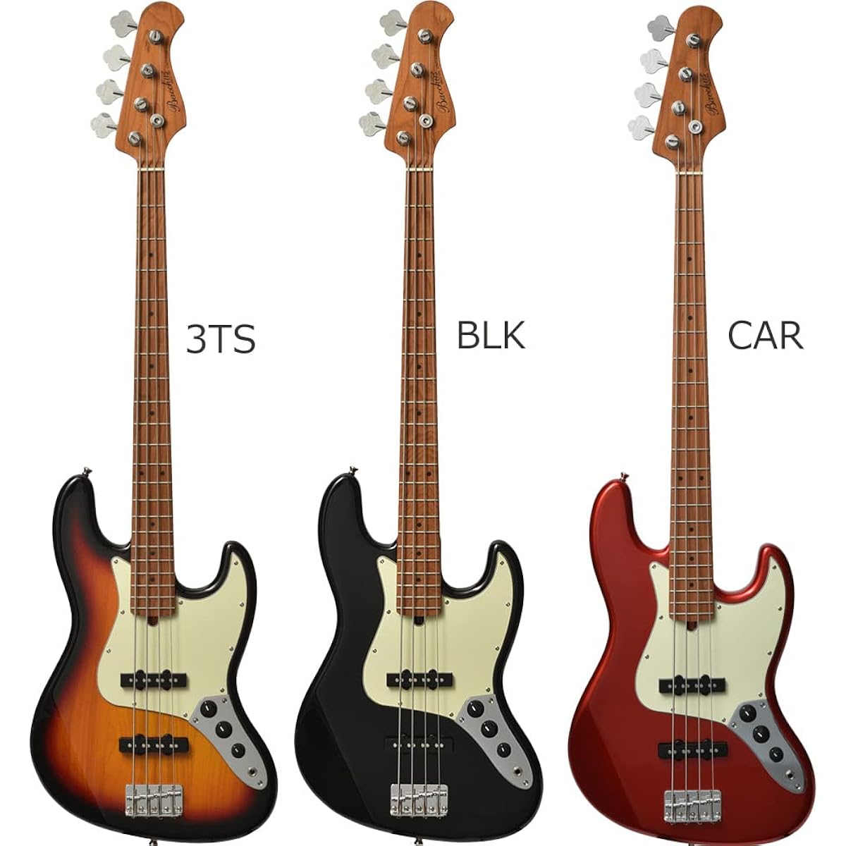 Bacchus BJB-1-RSM/M SLPK Electric Bass Jazz Bass Type Roasted Maple Neck Bacchus