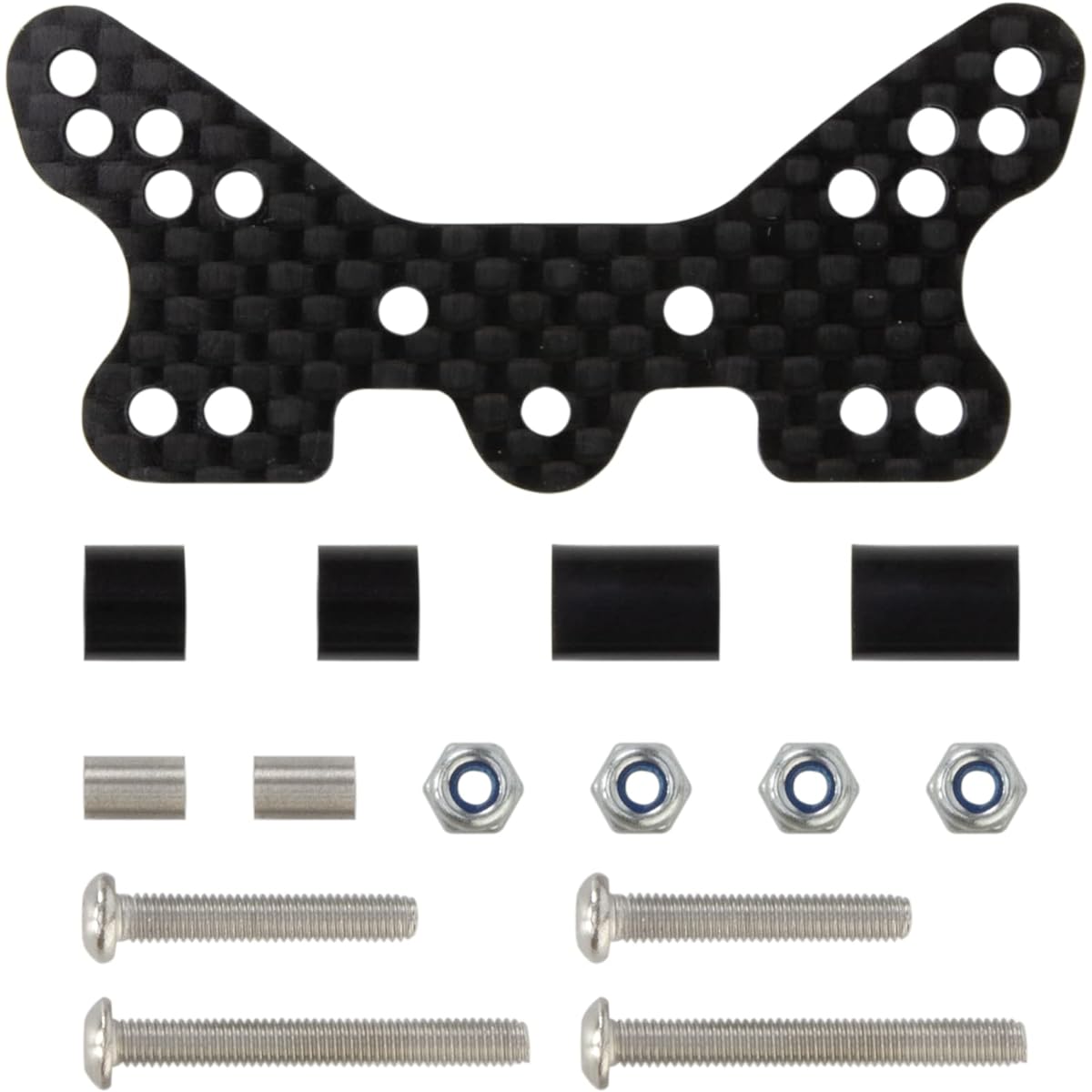 HobbyMarking RC Car Carbon Front Damper Stay Tamiya TT-02B Chassis Upgrade Parts #54556
