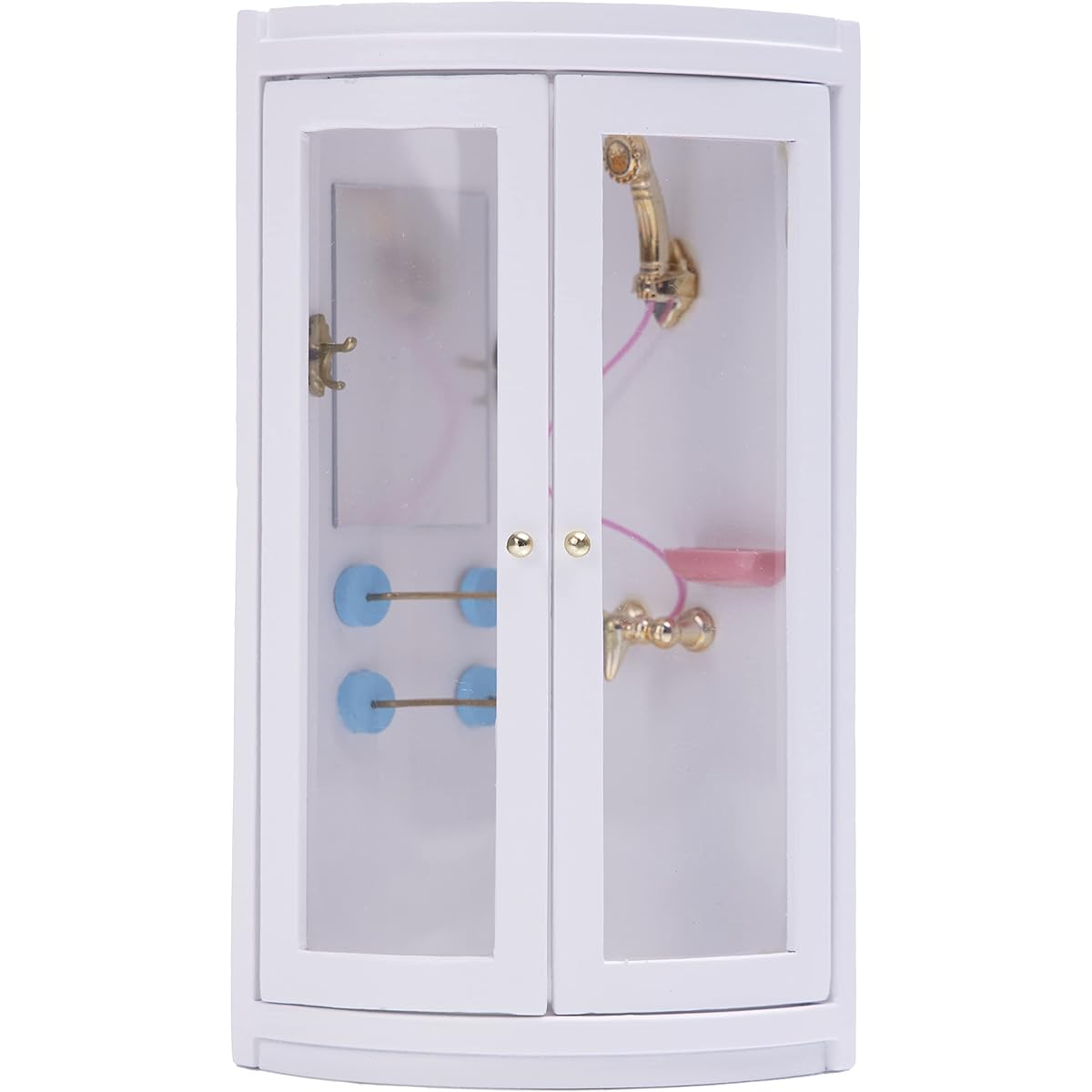 Tukaneeko 1:12 Dollhouse Shower Room Miniature Furniture Toy Mini Bathroom Decoration for Dollhouse