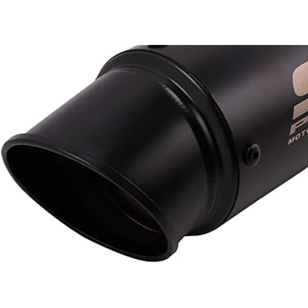 Motorcycle Silencer Slip-on Muffler Universal Inlet Exhaust Pipe Exhaust Pipe (Black, 51mm)