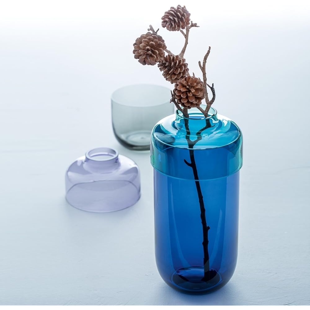 Leonardo vase flower base 2p 36cm turquoise/blue 034486