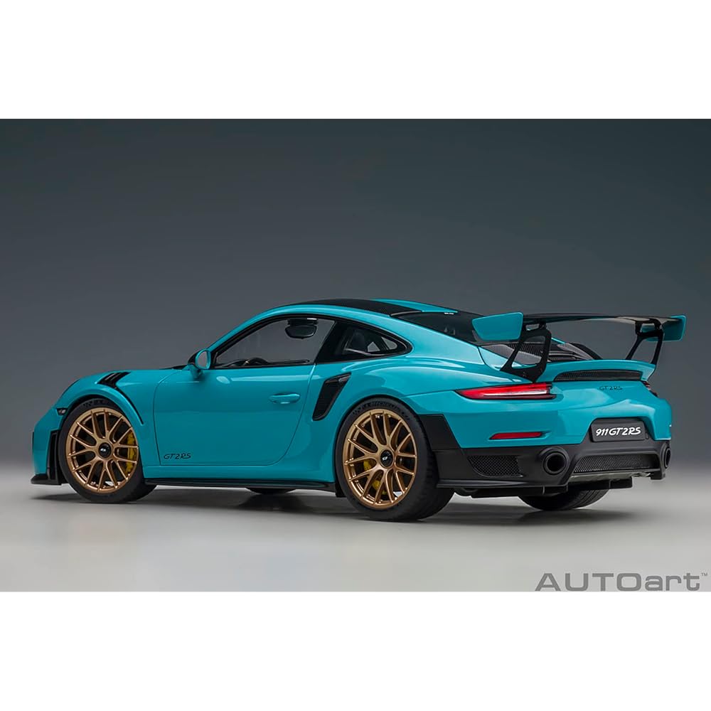 AUTOart 1/18 Porsche 911 (991.2) GT2 RS Weissach Package Blue/Carbon Black Finished Product 78175