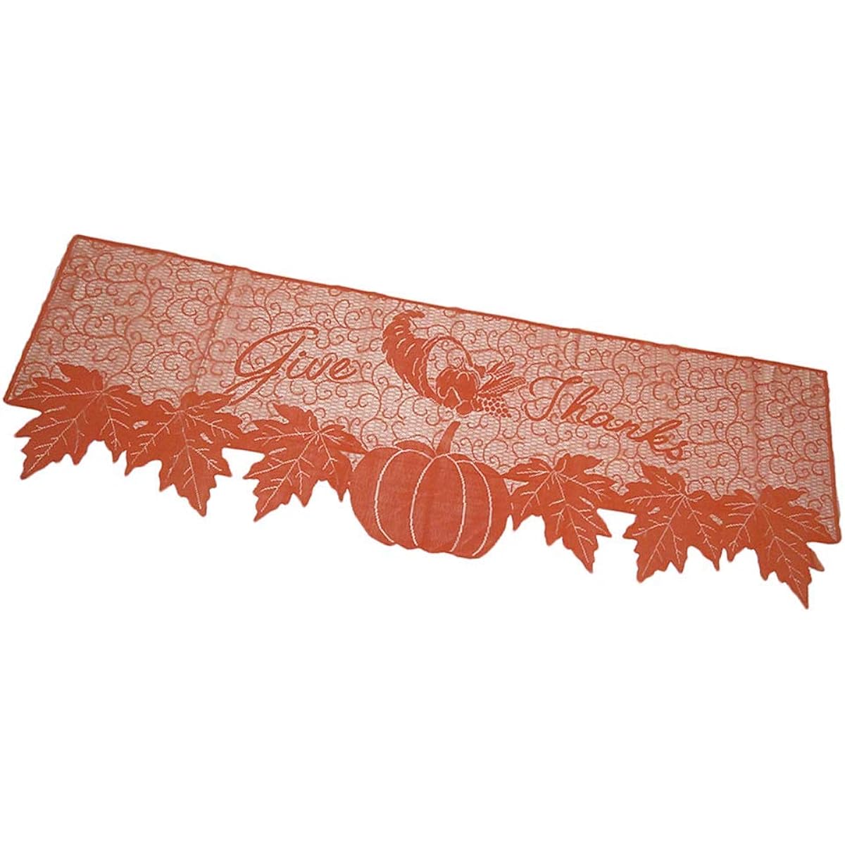 FRECI Thanksgiving Mantel Fireplace Scarf Pumpkin Maple Leaf Fall Garland Banner for Thanksgiving Decorations - B