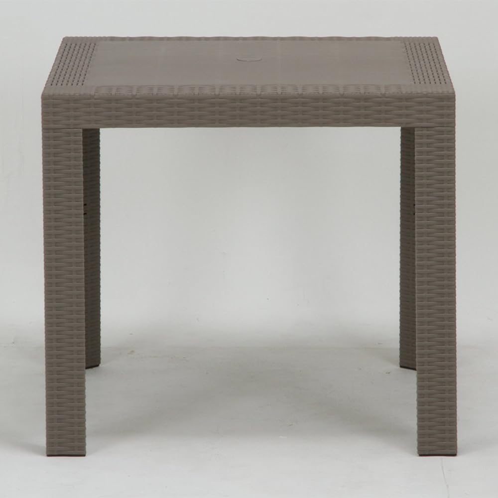 Fuji Boeki Garden Plastic Modern Table Stella 80x80cm Outdoor Usable Gray