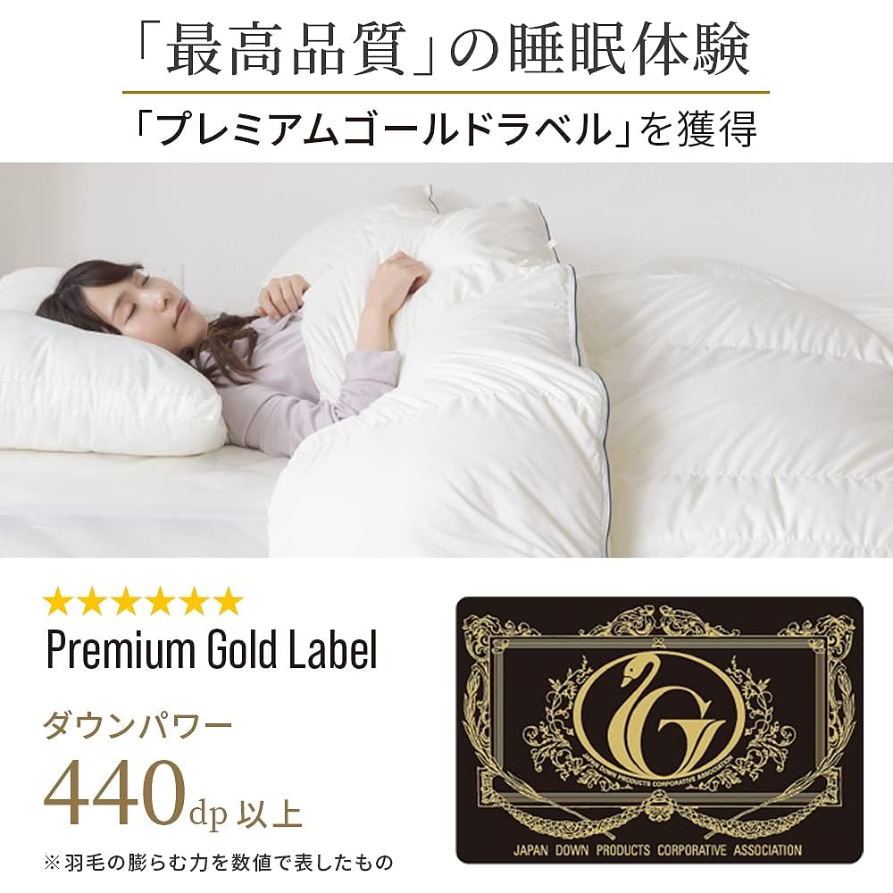 Iris Plaza Duvet 93% White Duck Down Ultra Light: Fabric 440g Down Power 350dp Premium Gold Label Single Ivory