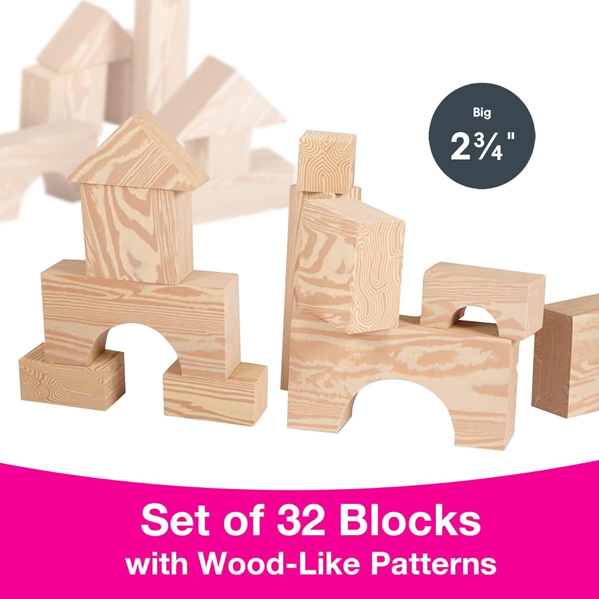 [Edushape] Edushape Big Woodlike Blocks 726032 [Parallel import goods]