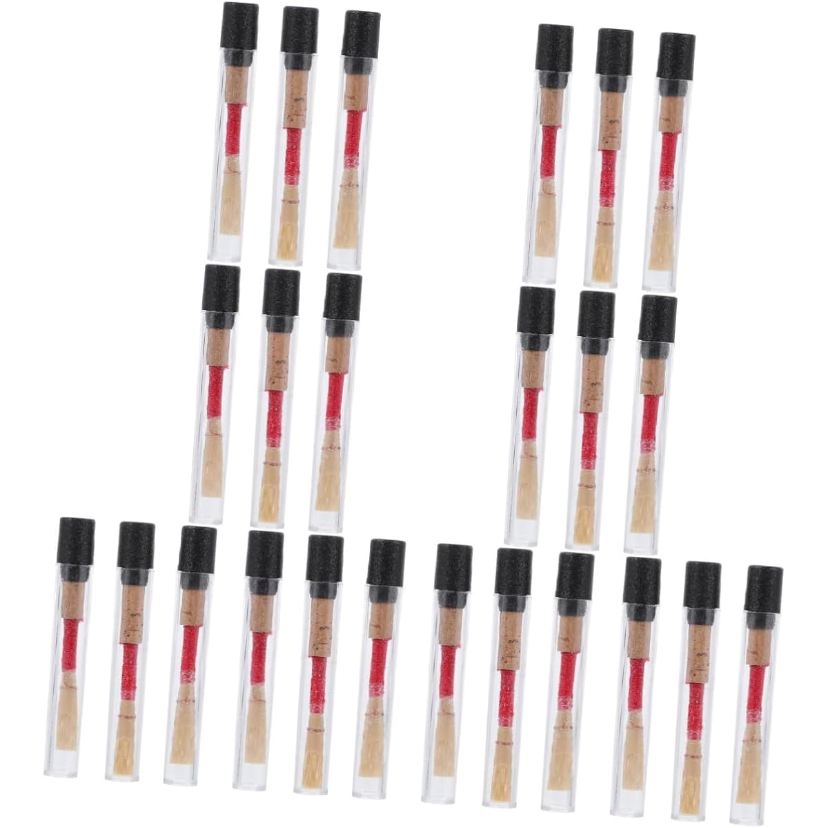 VICASKY 24pcs Oboe Reed Bin Organizer Flagmer for Tube Oboe B Flat Clarinet Reeds Oboe Accessories Wood Oboe Oboe Cork Guard Clarinet