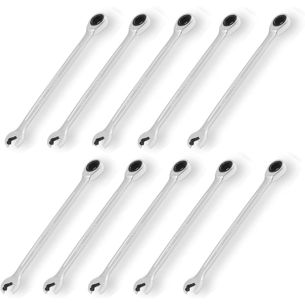 TONE Quick Ratchet Box Wrench RMQ-08-10S Width across flats 8mm 10 pieces