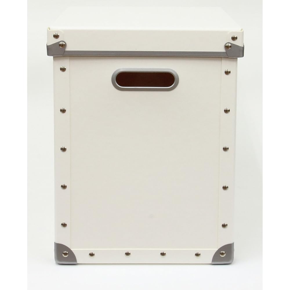 Adachi Shiki Storage Case Hard Pulp Box Lid Type Large (Width 25.5 x Depth 36 x Height 32cm) PBF-823 White