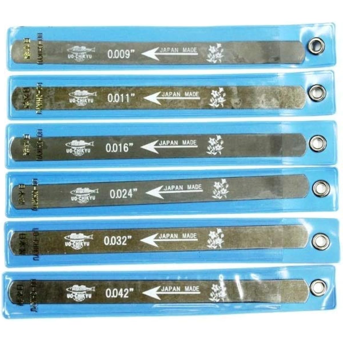 UO-CHIKYU Fish Globe Nut File Nut Groove File Set of 6 for Electric Gauge (.009-.042) [Made in Japan]