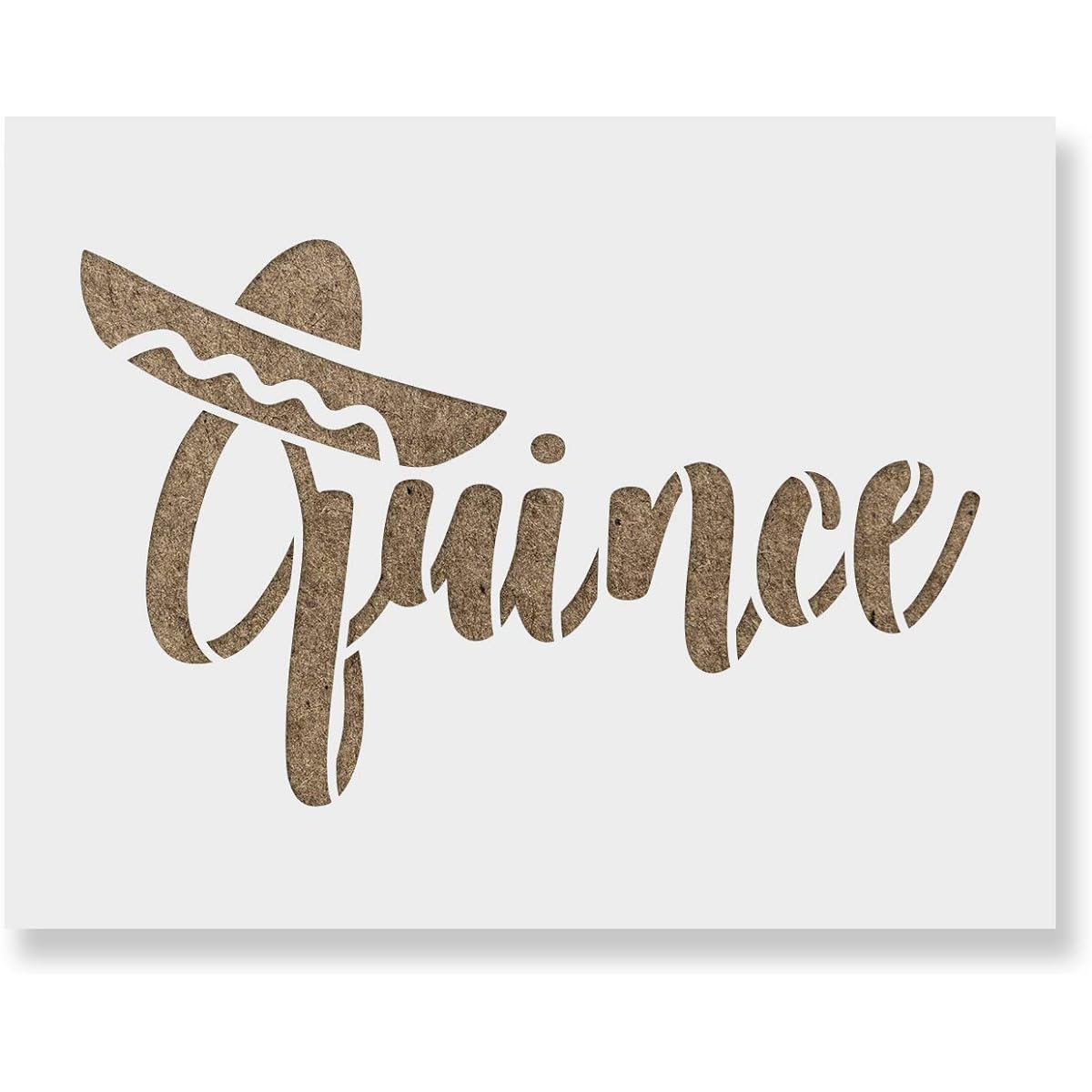 Quince Fiesta Stencil - Reusable Stencil for Painting - DIY Quince Fiesta Home Decor 5"x6", White