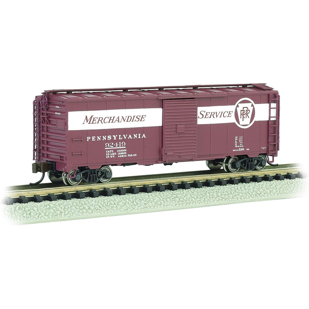 Bachmann Trains - AAR 40ft Steel Box Car - PRR #92419 - Products & Services - N Scale
