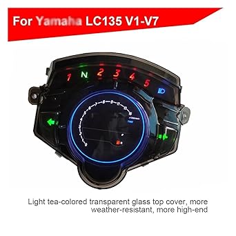 LED Indicator Odometer Fits for LC135 V2 V3 V4 V5 V6 V7 Digital Gauge Instrument LCD Display Motorcycle Speedometer 10V-15V Electronic RPM Indicator