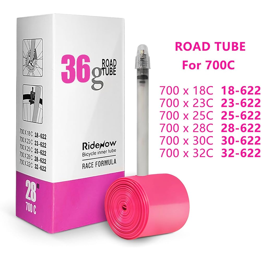 CYCLAMI 36g Ultralight Road Bike TPU Inner Tube 700C Bike Tire 28 Inch 700×18 23 25 28 30 32c Valve Length French 65mm Ultralight (4 PCS Bike Inner Tire Patch Repair Kit Included)