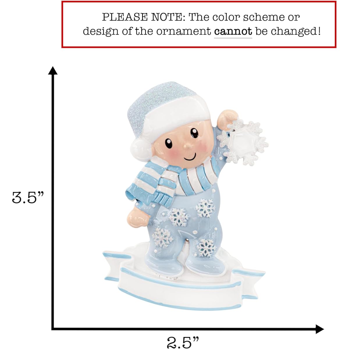 UniqXmas Personalized Baby's Second Christmas Ornament 2023 | Snowflake Boy and Christmas Tree Decoration Blue – My Second Christmas Keepsake for Baby Son/Grandson/Grandchild | Name and Year Customizable