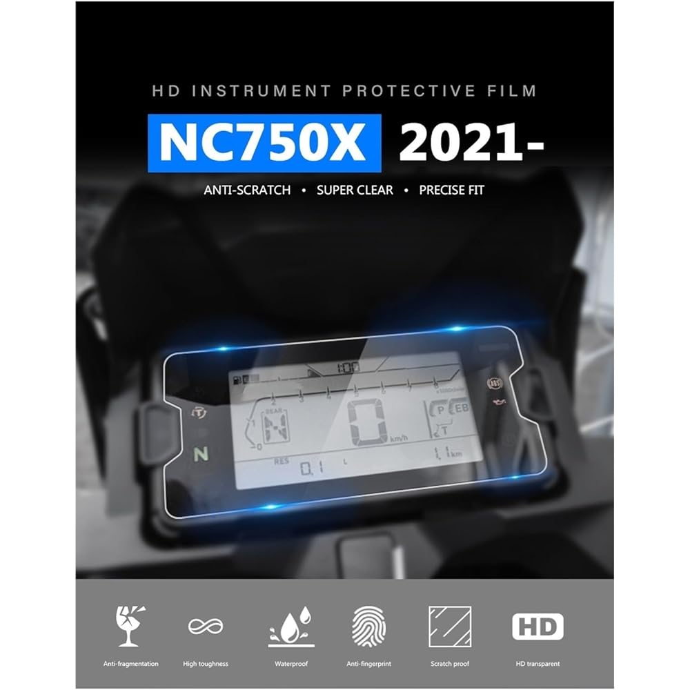 Fits for Honda NC750X NC 750 X NC750 X 2021 - Motorcycle Speedometer Scratch Cluster Screen Protection HD Instrument Film Protector Instrument (Color: Quantity- 2)