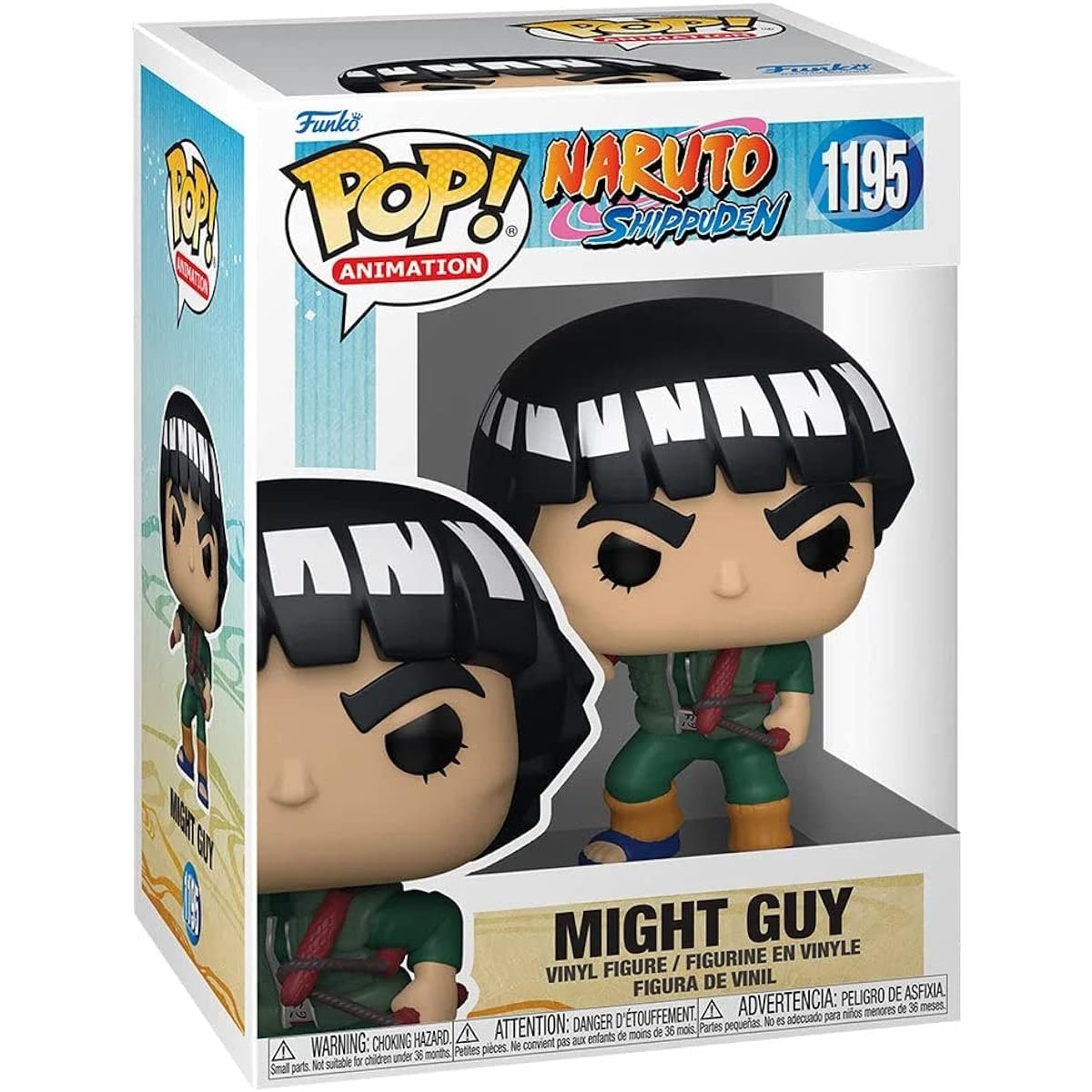 POP Naruto Shippuden - Might Guy Funko Pop! Vinyl Figure (Includes Compatible Pop Box Protector Case), Multicolor, 3.75